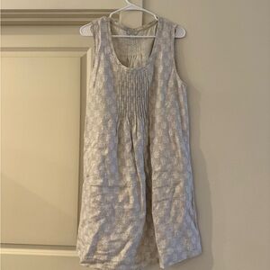 Garnet Hill Cream Floral Dress